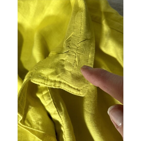 John Mark Women’s L Chartreuse 100% Linen Tunic - Picture 11 of 11